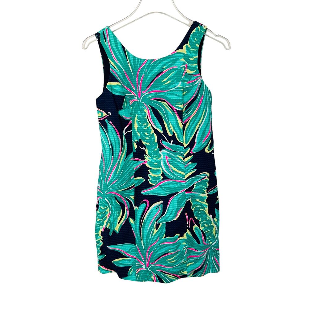 Lilly Pulitzer Cathy Tiger Palm Green Shift Dress - Sz 00